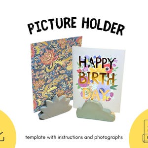 Picture Holder Sun and Cloud Template Photograph Stand DIY Ceramics Stencil Pottery Crafts ENGLISH