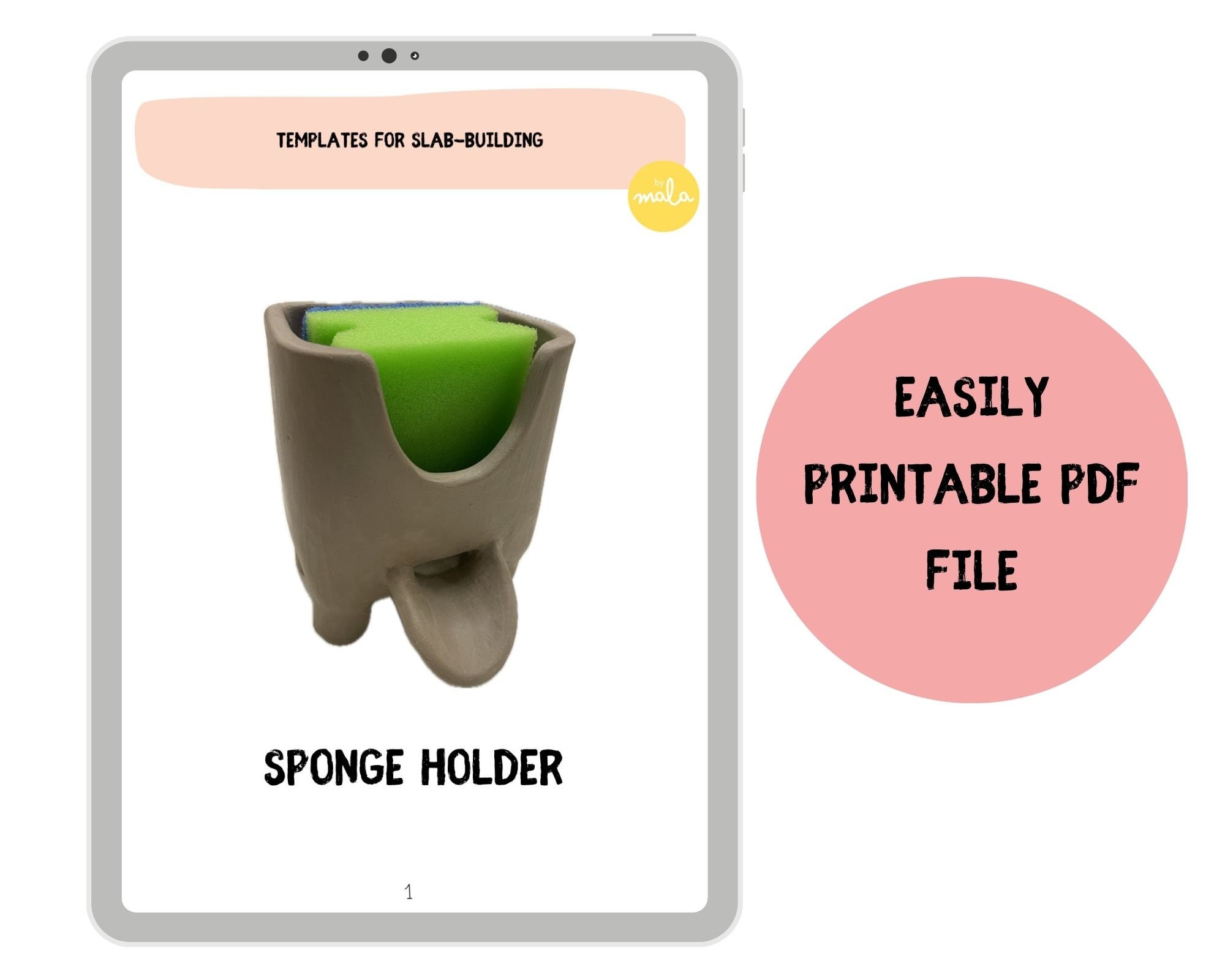 Sponge Holder Template DIY Ceramics Stencil Pottery Crafts ENGLISH - Etsy