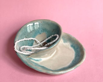 Tiny Swirl Bowl for Jewellery or Decoration - Sand and Sea