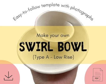 Swirl Bowl Template (Type A - Low Rise) DIY Ceramics Pottery Crafts ENGLISH