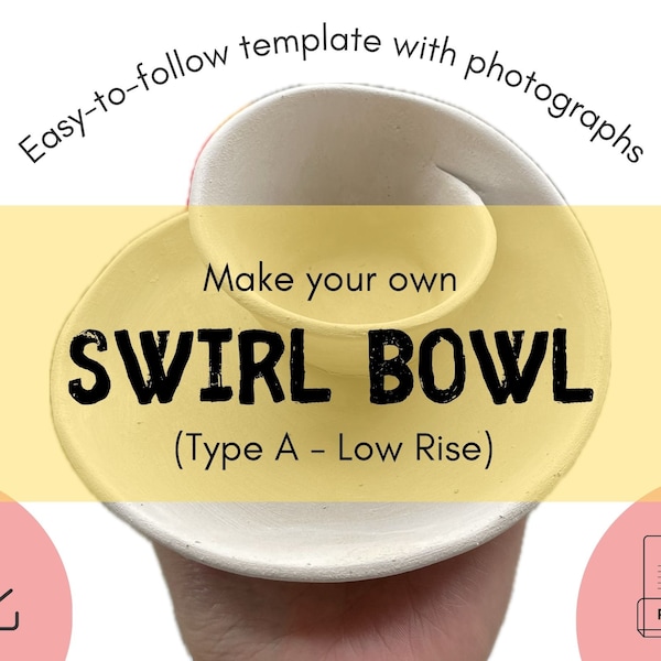 Swirl Bowl Template (Type A - Low Rise) DIY Ceramics Pottery Crafts ENGLISH