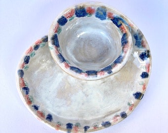 Tiny Swirl Bowl for Jewellery or Decoration - Rotblau