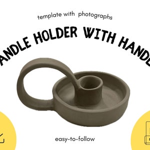 キャンドルホルダー ハンドル付き テンプレート DIY セラミックス ステンシル 陶器 工芸品