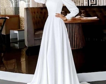 In Stock: Elegant Modest Wedding Dress / Bridal Gown! Jupiter by Unique Modest Bridal