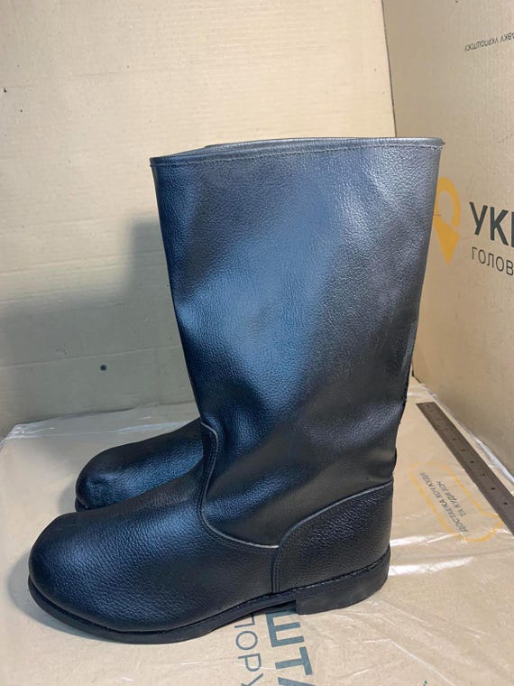 Soviet Russian Boots Soldier Sapogi Kirza Kersey 47 USSR Big - Etsy