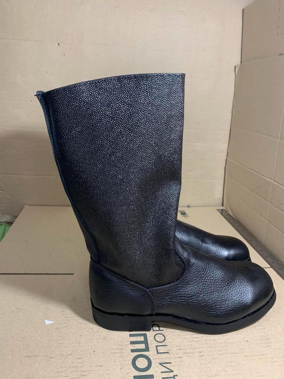 Soviet- Russian Soldier Tactical Black Boots Sapogi Kersey