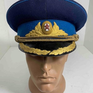 Original rare vintage parade cap aviation Red Army, cap Red Warrior.