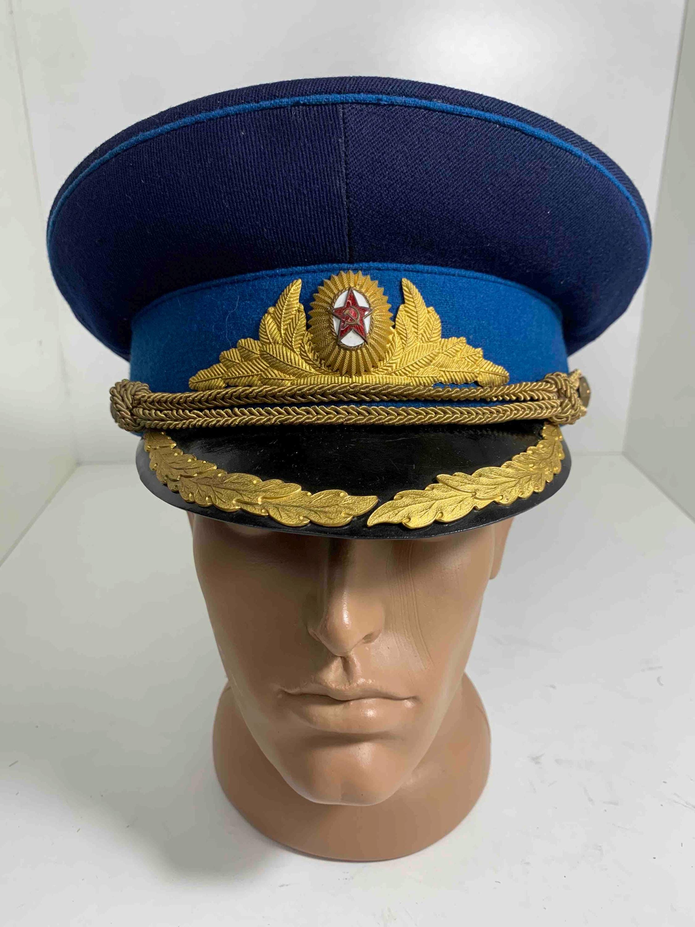 Original seltene Vintage Paradekappe Luftfahrt der Roten Armee, Kappe Rote Kriegerin.