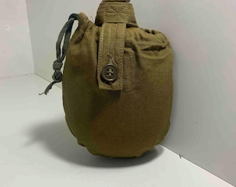 Borraccia militare in alluminio per uso alimentare, colore verde oliva, per soldati russi sovietici dell'URSS