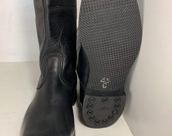 Russische Russische Leder Militär Stiefel (Größe 43) Offizier Rindleder Yuft Sapogi UdSSR