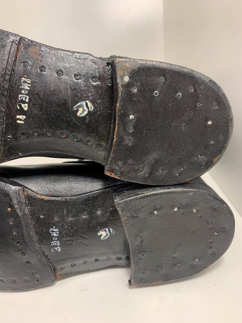 Bottes militaires russes soviétiques en cuir (42) officier en peau de ...