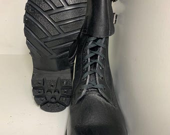 Czech Army combat boots, tactical leather boots with straps /size (EU 44 /US 11) 29cm