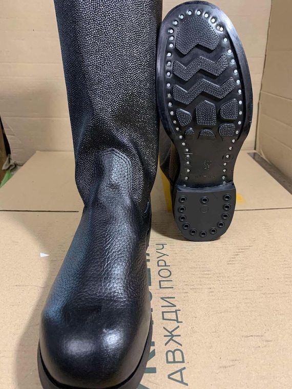 Soviet- Russian Soldier Tactical Black Boots Sapogi Kersey