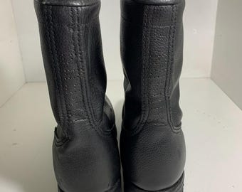 Soviet VDV Tactical Combat Boots Black Leather — USSR Army