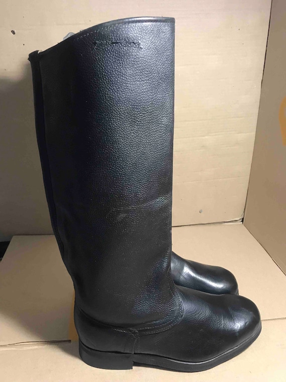 Soviet Russian Leather Military Boots(size 42) Of… - image 2