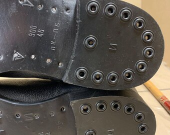 Soviet Russian Boots Soldier Sapogi Kirza Kersey Adjust Straps