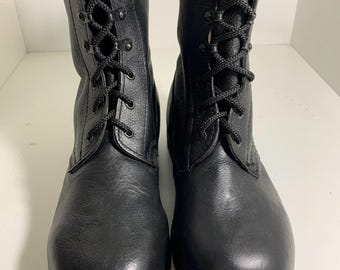 Soviet VDV Tactical Combat Boots Black Leather — USSR Army