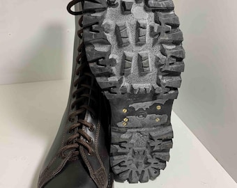Vintage Italian Military Alpine Boots Derisi Sud Leather Cold War Era (EU 40 / US 8)