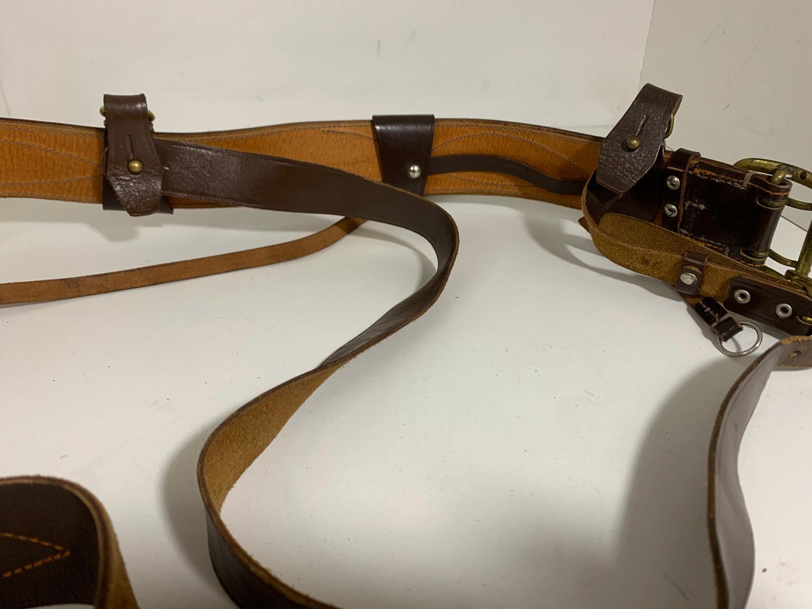 ヴィンテージ クラシック ソビエト連邦将校用レザーベルト（ショルダー