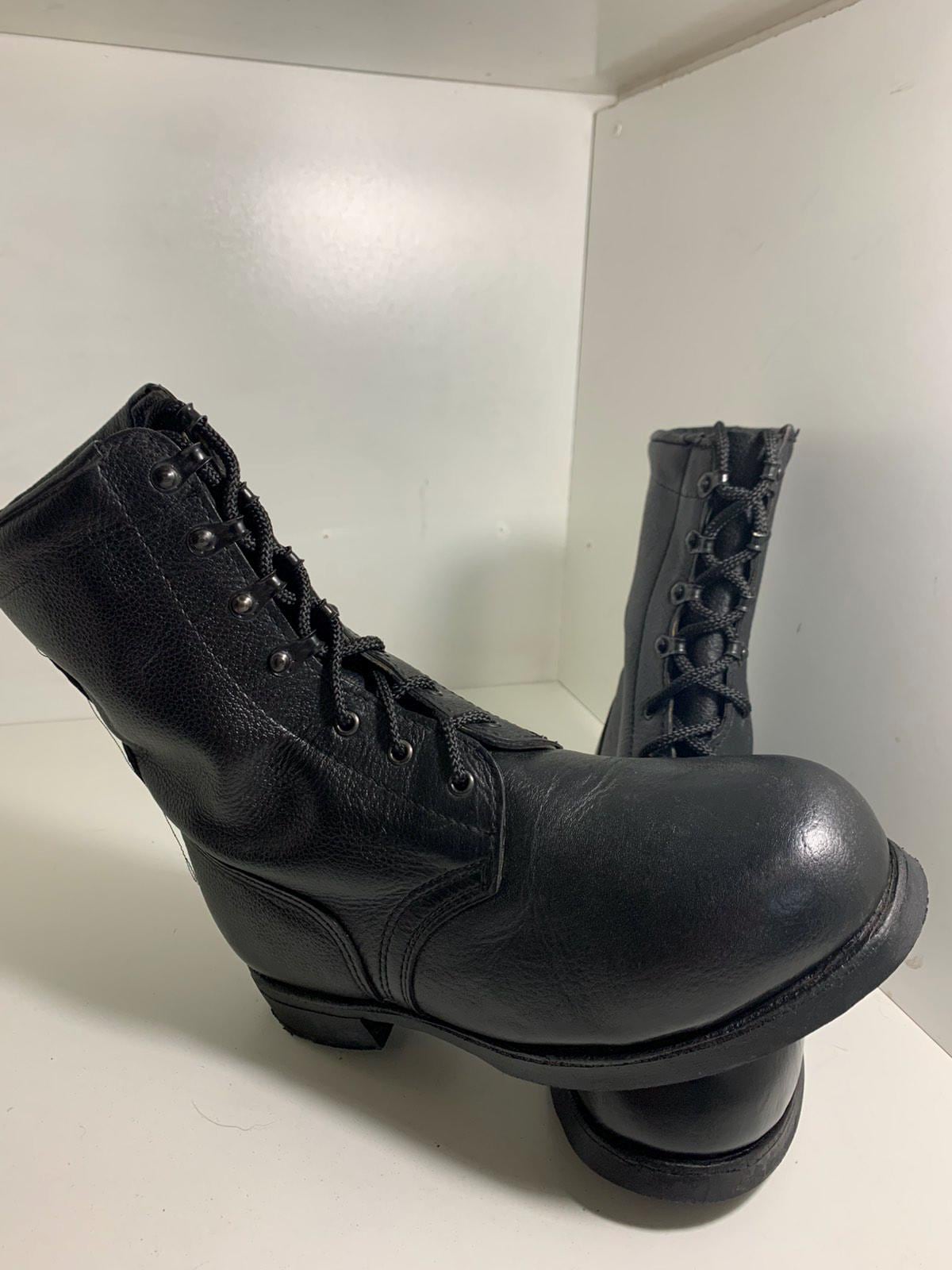 Soviet VDV Tactical Combat Boots Black Leather — USSR Army