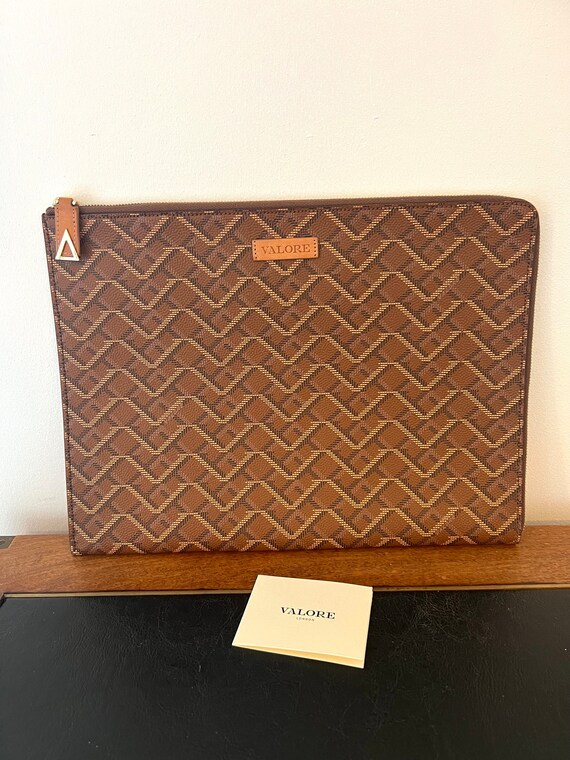 Valore London Calf Leather Monogram Document Holder Case Clutch Bag Handmade Slim Fold Wallet Goyard Made in Italy NEW Etsy Canada