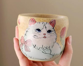 Holiday gifts Handmade Ceramic Coffee Cup Tea Cup Lava Glazed Pattern