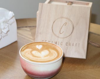 Handmade，Jpapanese gradile pink，coffee cup，espresso cup