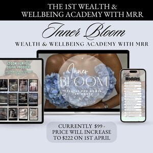 Inner Bloom Wealth & Wellbeing Academy, MRR Course, Master Resell Rights, Faceless Marketing, Woman Empowerment