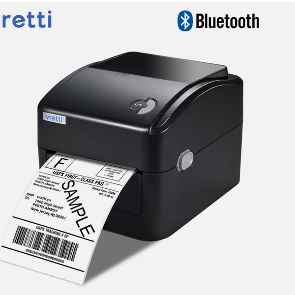 Vretti Thermal Label Printer Shipping Barcode Bluetooth printer