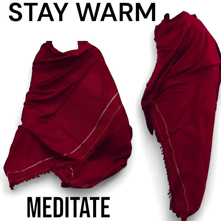 Meditation Shawl/Blanket , Wool Shawl and Wrap Unisex - Oversized Scarf Best for Yoga, Meditation, Travel & Gifting More Colors - 48x96in