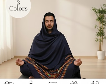 Handmade Wool Shawl Wrap | Oversized Blanket, Meditation Yoga Travel