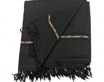 Pure Pashmina Wool Shawl Wrap Soft Luxury Cozy Unisex Scarf for Meditation, Weddings, Winter, Travel Blanket & Gifts for Him and Her 48&quot;x96&quot;