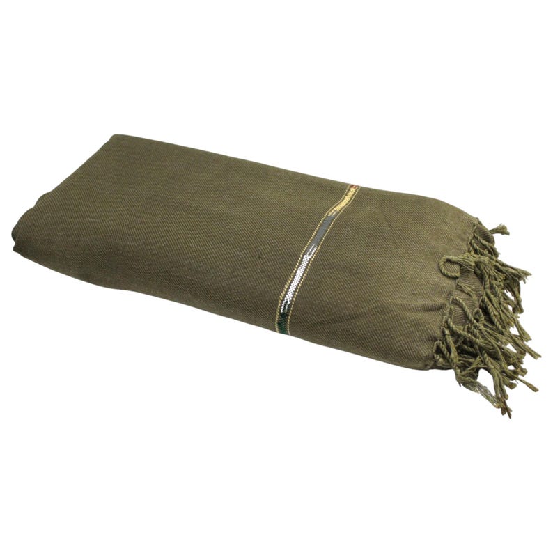 Shawl Wrap for Men and Women | Large Oversized Wool thin Blanket for Meditation, Yoga, Travel, Wedding Gift, spiritual & Winters | 8x4 feet 7 - Olive Green
