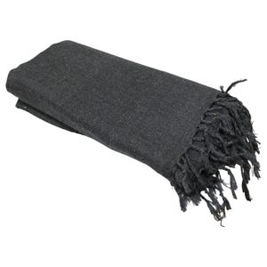 Shawl Wrap for Men and Women | Large Oversized Wool thin Blanket for Meditation, Yoga, Travel, Wedding Gift, spiritual & Winters | 8x4 feet 13 - Gun Metal No Bo