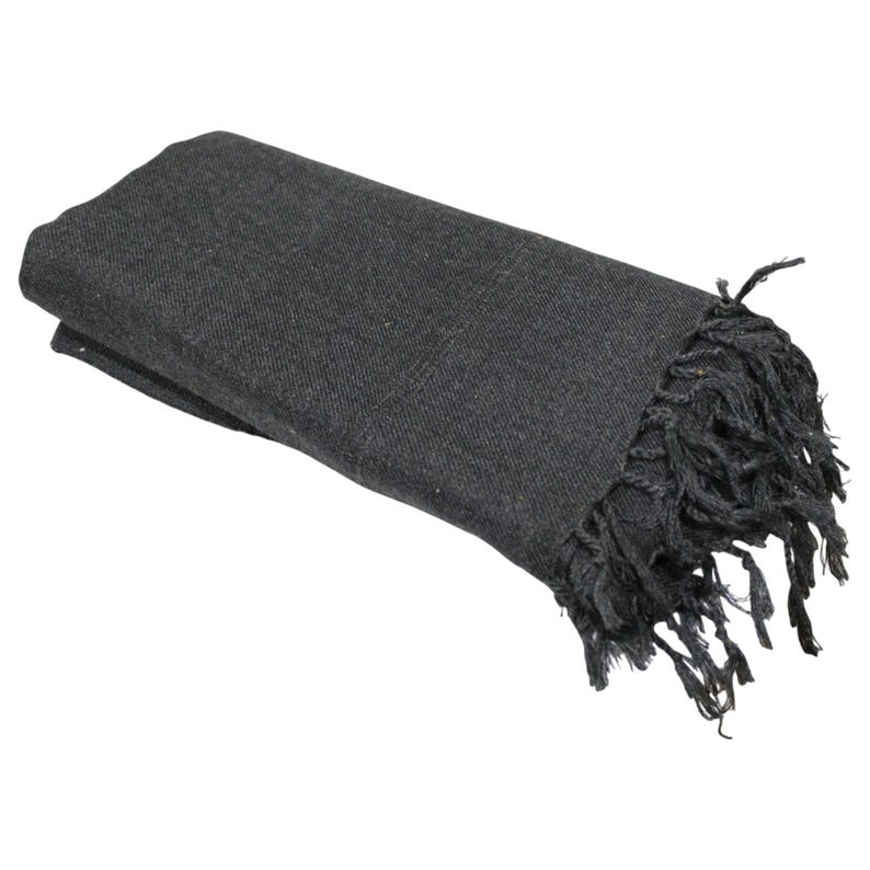 Shawl Wrap for Men and Women | Large Oversized Wool thin Blanket for Meditation, Yoga, Travel, Wedding Gift, spiritual & Winters | 8x4 feet 13 - Gun Metal No Bo