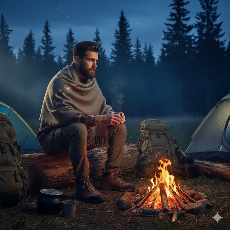 Shawl Wrap for Men and Women | Large Oversized Wool thin Blanket for Meditation, Yoga, Travel, Wedding Gift, spiritual & Winters | 8x4 feet image 16