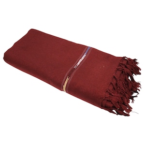 Shawl Wrap for Men and Women | Large Oversized Wool thin Blanket for Meditation, Yoga, Travel, Wedding Gift, spiritual & Winters | 8x4 feet 11 - Maroon