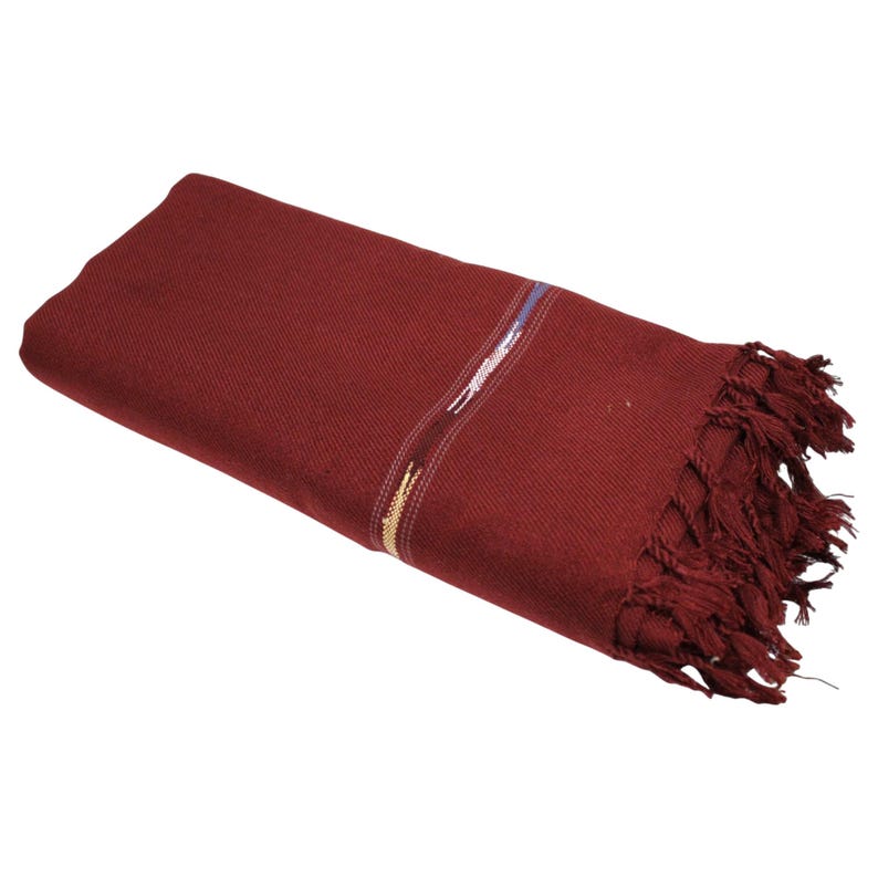 Shawl Wrap for Men and Women | Large Oversized Wool thin Blanket for Meditation, Yoga, Travel, Wedding Gift, spiritual & Winters | 8x4 feet 11 - Maroon