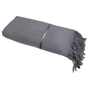 Shawl Wrap for Men and Women | Large Oversized Wool thin Blanket for Meditation, Yoga, Travel, Wedding Gift, spiritual & Winters | 8x4 feet 16 - Gray