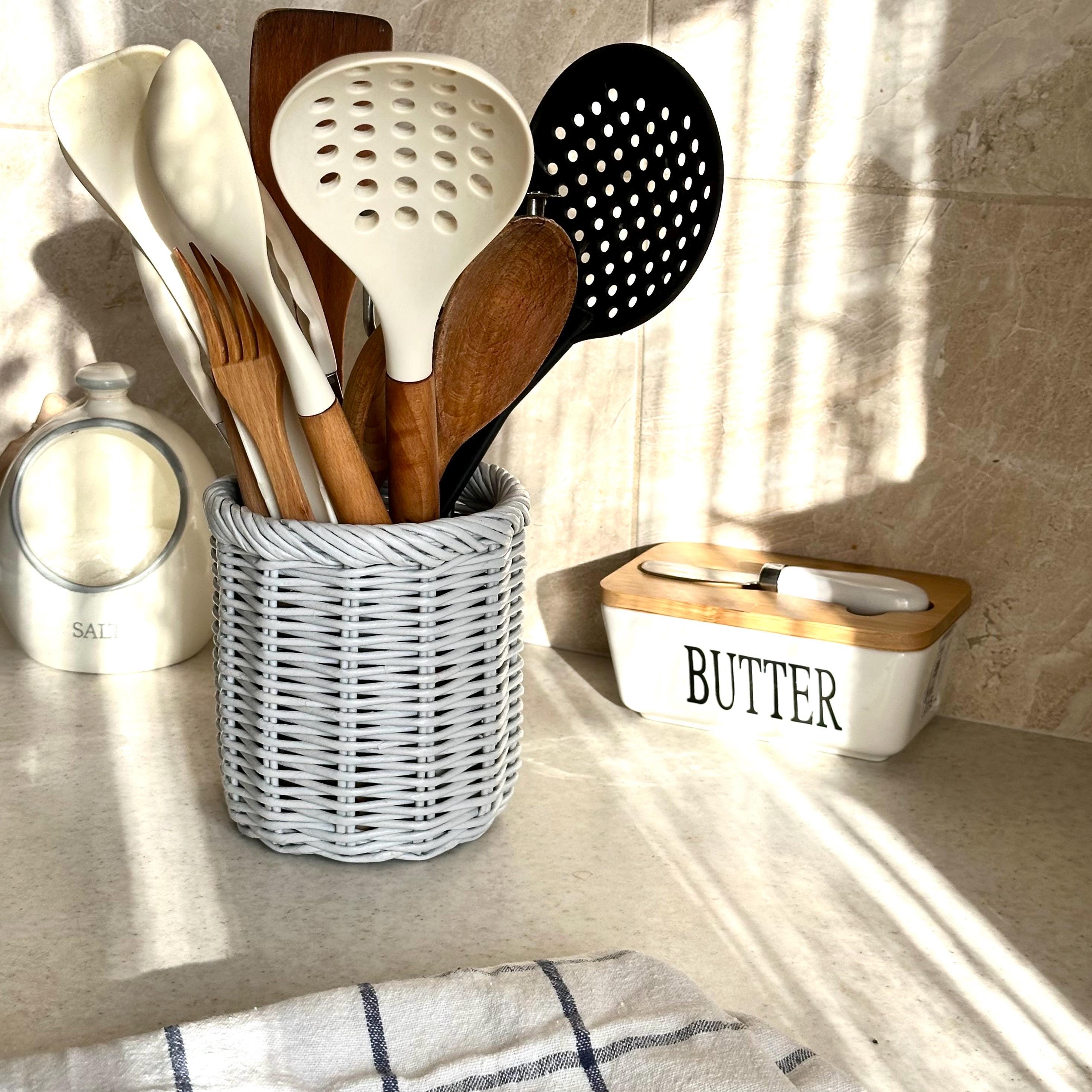 Porte-ustensiles de cuisine, Pot à ustensiles pratique et support Porte-ustensiles de cuisine, Pot à ustensiles pratique et support