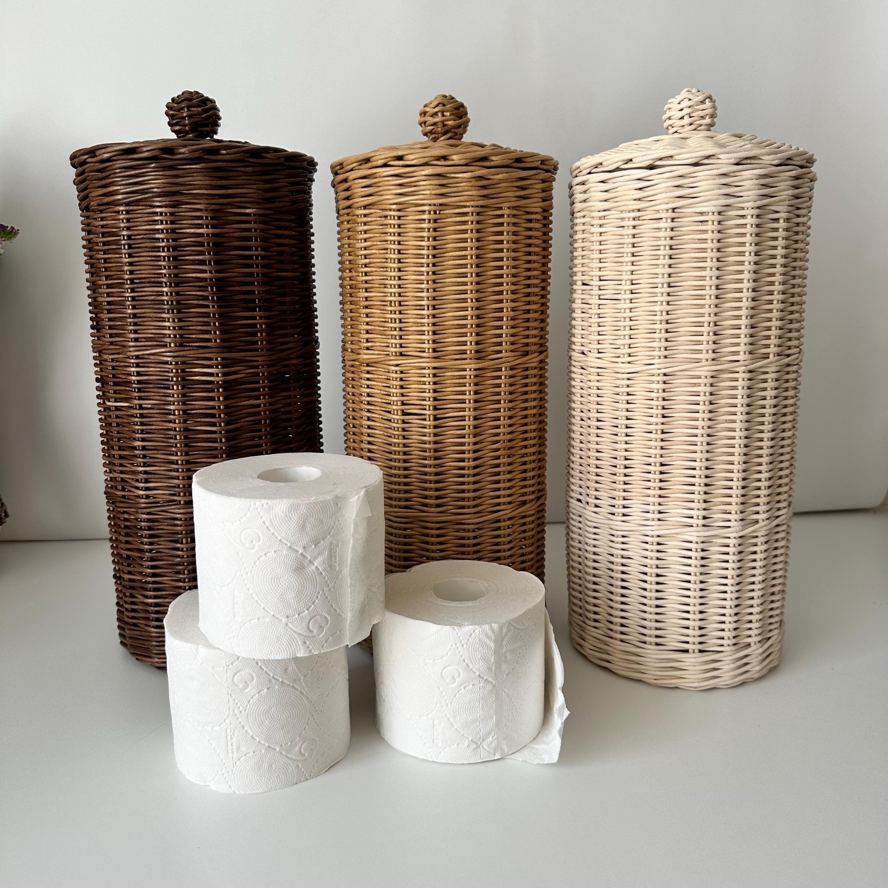 Toiletpapierbak, bamboe opbergmand, toiletpapierbak voor badkamer Toiletpapierbak, bamboe opbergmand, toiletpapierbak voor badkamer