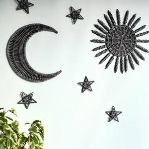 Wicker Moon, Sun & Stars Wall Hanging Set: Kids Nursery Decor