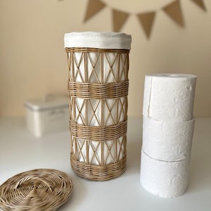 Cache Rouleau De Toilette Original Fait Main - Bleu Déco Salle De Bain