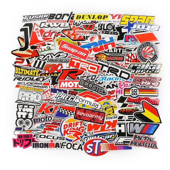 Automotive Sponsor JDM 100 Decals Stickers Pack V1 Car Racing Etsy
