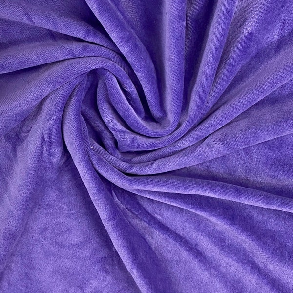 Lavender Cotton Velour Fabric