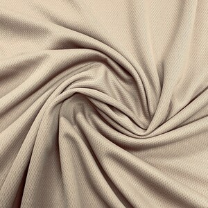 Tan Polyester Athletic Wicking Jersey Fabric
