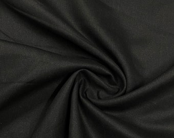 Black Hemp Organic Cotton Canvas