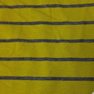 Pear and Dark Gray Stripes on Bamboo/Spandex Jersey