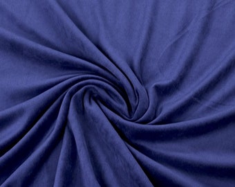 Bright Blue Cotton Velour Fabric