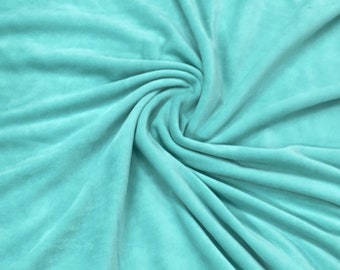 Spearmint Organic Cotton Velour Fabric